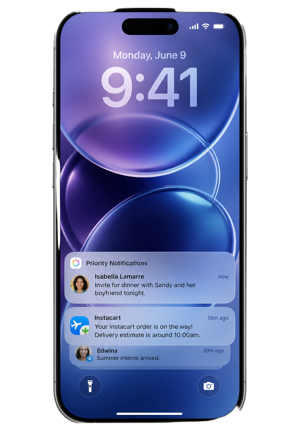 iPhone front view